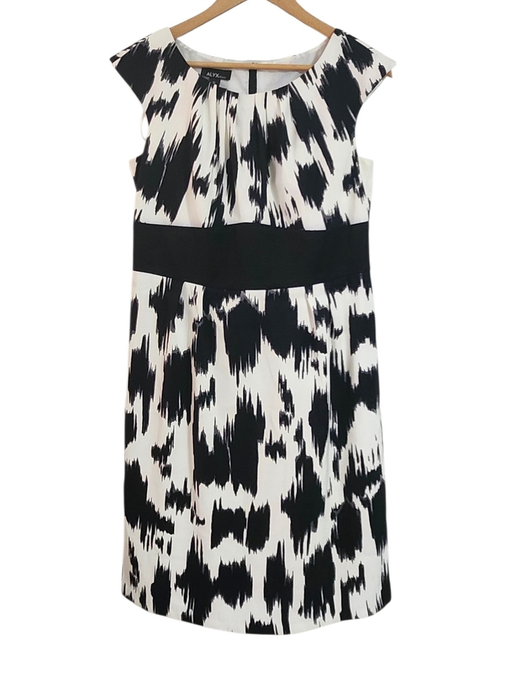 ALYX Black & White Abstract Print Sheath Dress Size 12. - Picture 4 of 8